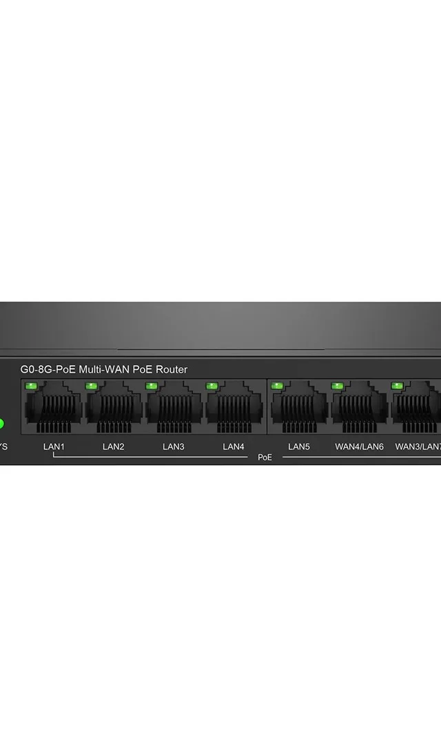 Tenda G0-8G-PoE wired router Gigabit Ethernet Black