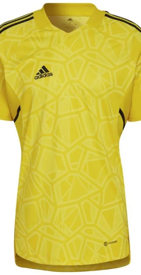 adidas Men's Condivo 22 Goalkeeper Jersey Short Sleeve Yellow HF0138