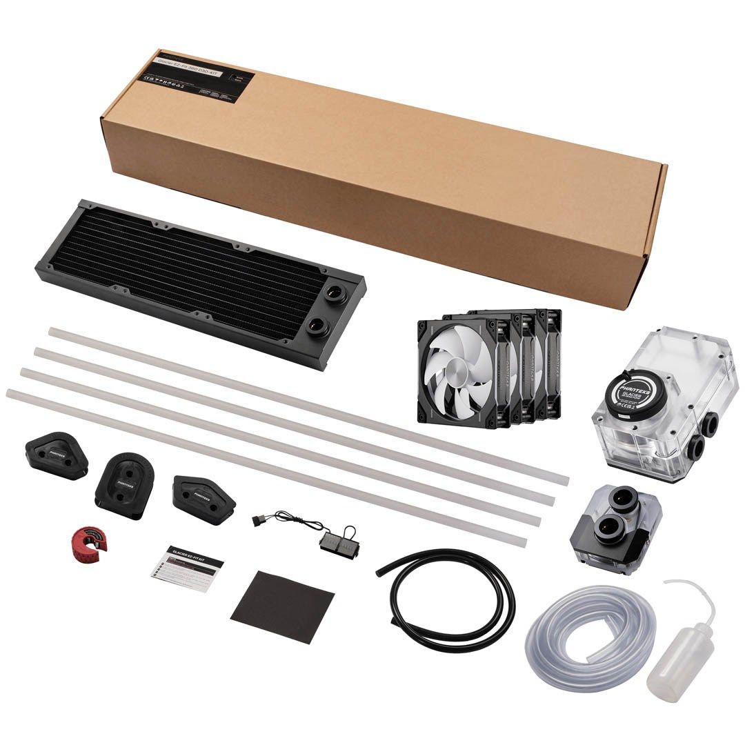 Phanteks EZ-Fit 360 D30-Kit Processor Liquid cooling kit 12 cm Black, Transparent 10 pc(s)