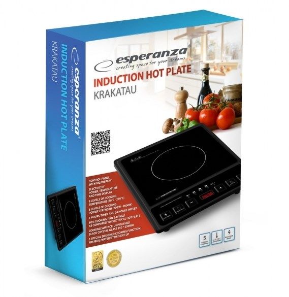Esperanza EKH011 Hob Black Countertop Zone Induction Hob 1 Zone(S)