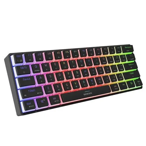 GAMING KEYBOARD GENESIS THOR 660 G2 US BLACK WIRELESS RGB MECHANICAL GATERON RED
