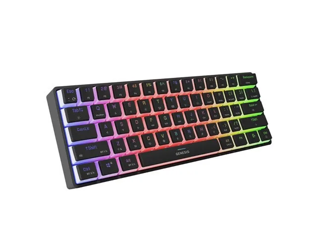 GAMING KEYBOARD GENESIS THOR 660 G2 US BLACK WIRELESS RGB MECHANICAL GATERON RED