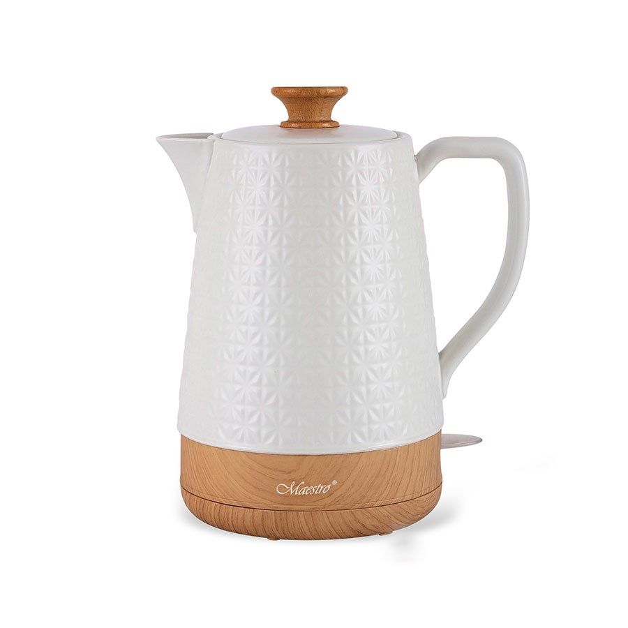 Maestro MR-076 Electric Kettle 1.8 L 1800 W White Wood