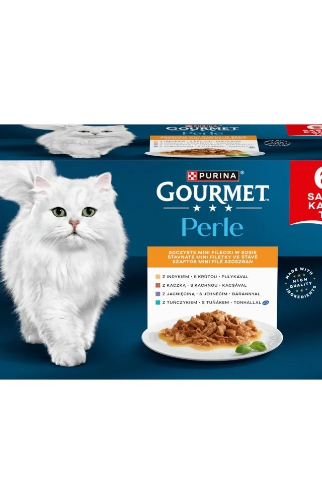PURINA Gourmet Perle Mini Fillets In Sauce - Wet Cat Food - 60x85g