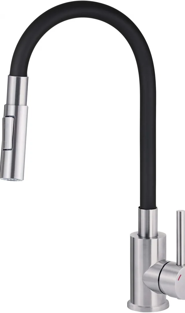 Kitchen Faucet With Bent Spout - 2 Types Of Spray