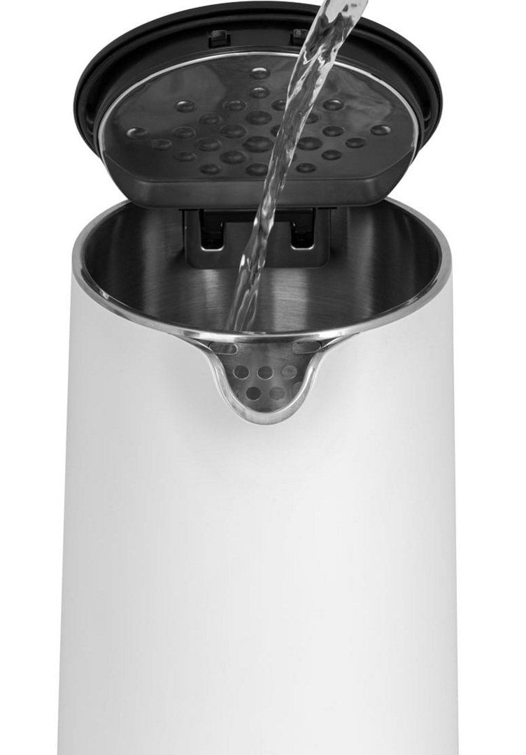 Stainless Steel Kettle White 1.5 L Salt Pepper Concept RK3300