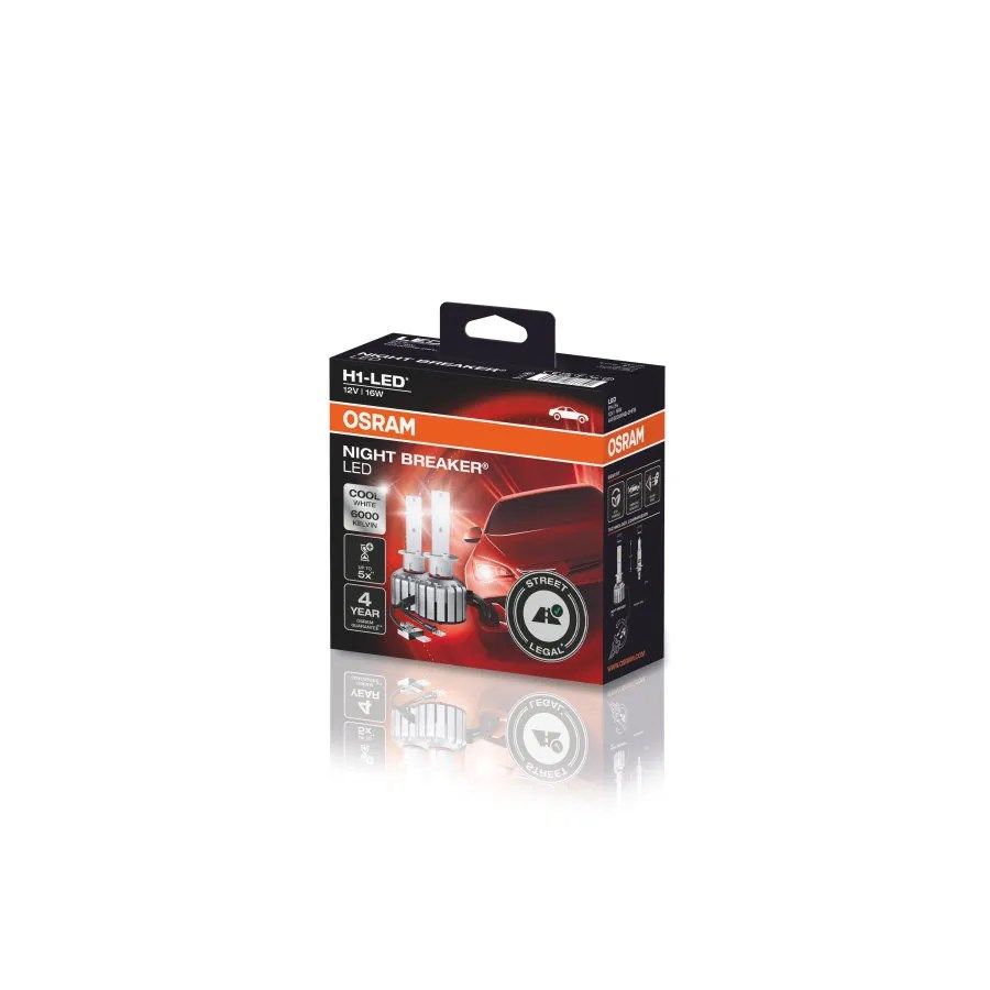 LED Bulb (Set Of 2pcs.) H1 12V 16W No Homolog