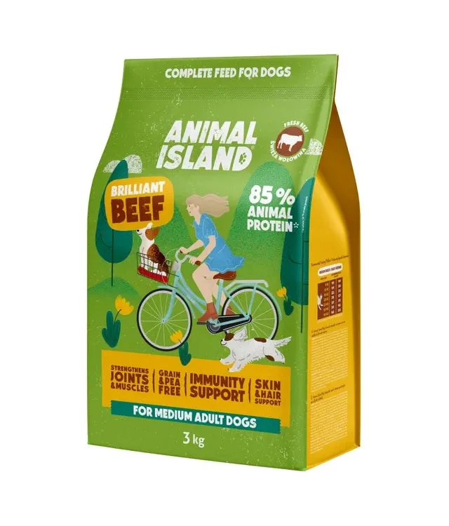 ANIMAL ISLAND Brilliant Beef - Dry Dog Food - 3kg