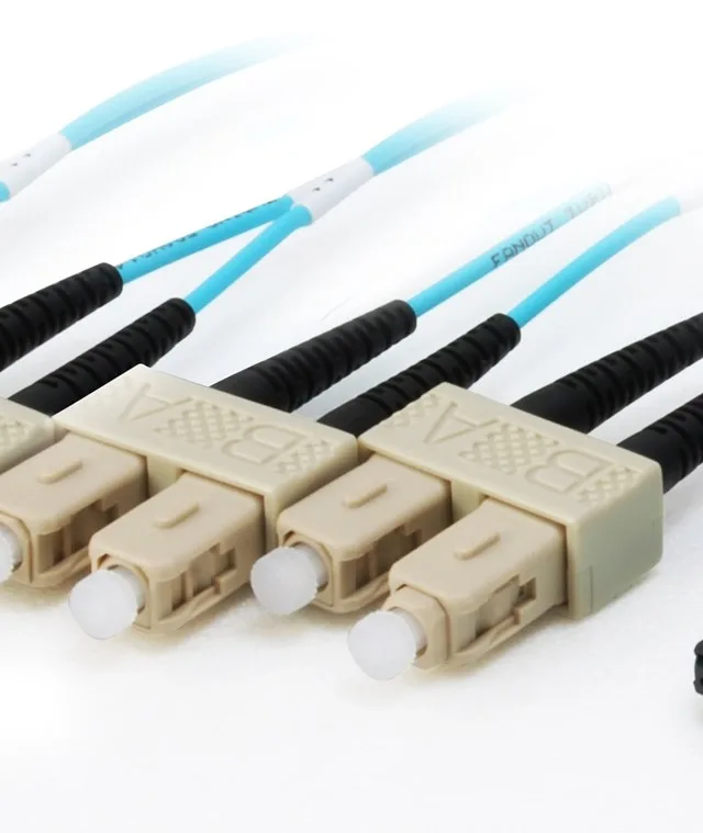 Equip MTP/SC Trunk Fiber Patch Cord, OM4, 15m