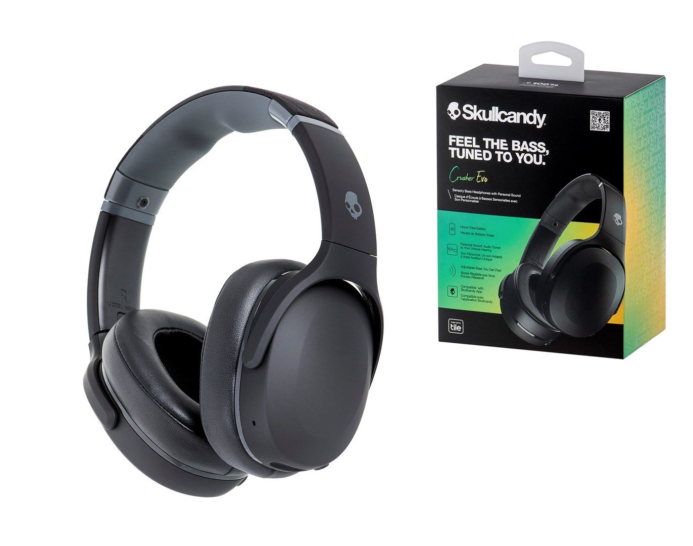 Skullcandy Crusher Evo Headset Wired Wireless Head-Band Calls/Music USB Type-C Bluetooth Black