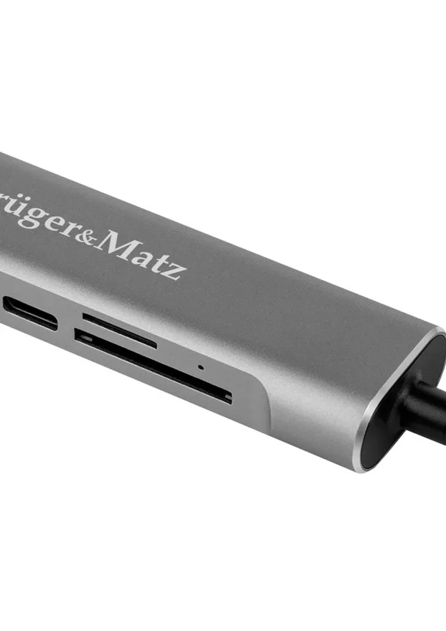 Adapter (HUB) USB typu C na HDMI/USB3.0/SD/MicroSD/C port