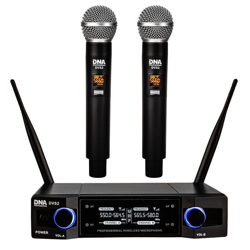 DNA Professional DVS2 - Wireless Microphone 2 Handheld Transmitters Base Unit (560–590 MHz)
