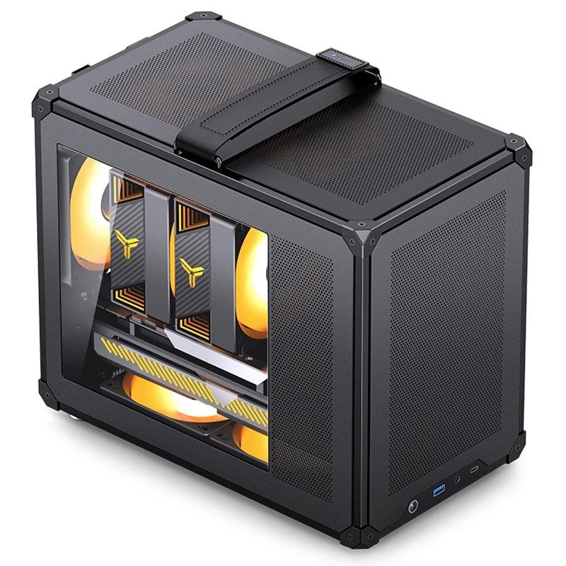 Jonsbo C6 MAX PC Case Mini Case Micro-ATX Tempered Glass - Black