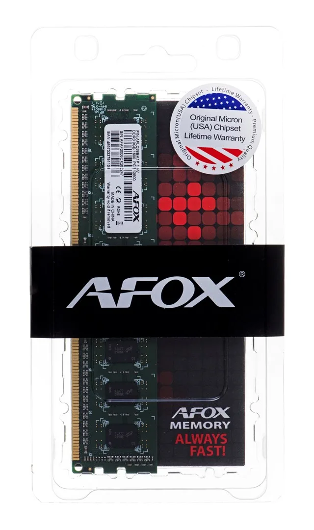 AFOX AFLD38BK1L memory module 8 GB 1 x 8 GB DDR3L 240-pin DIMM