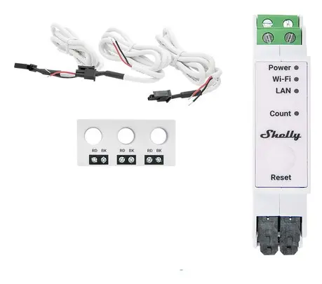 Shelly Relay "Pro 3EM-3CT63" WLAN LAN StromzäHler Inkl. CT Metering BT DIN-Rail