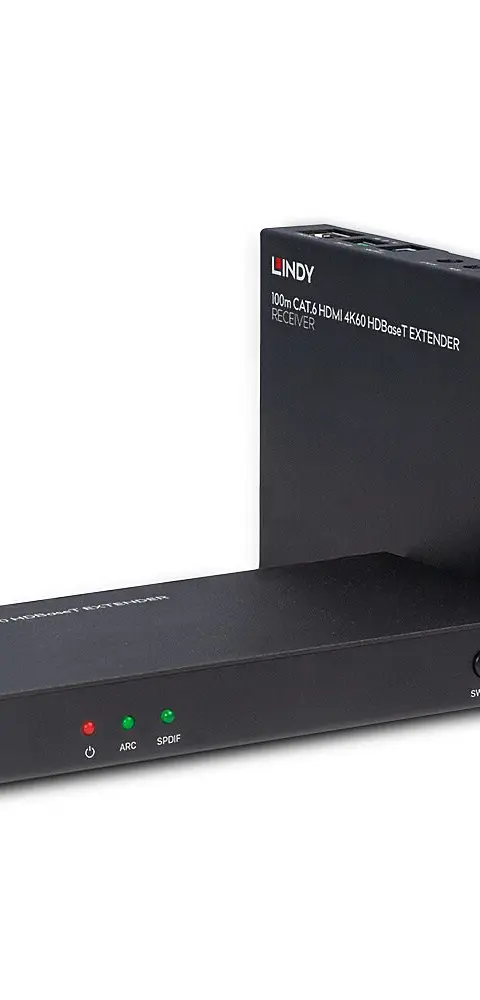 Lindy 100m Cat.6 HDMI 4K60, Audio, IR and RS-232 HDBaseT Extender