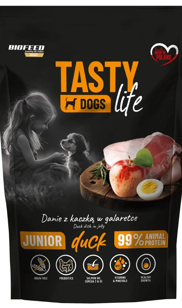 BIOFEED Tasty Dogs Life Junior Duck - Wet Dog Food - 150g