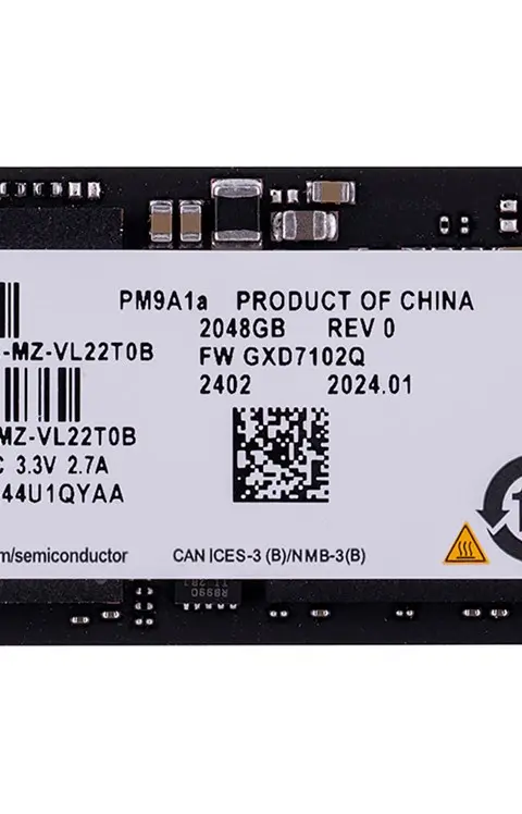 SSD Samsung PM9A1a 2TB Nvme PCIe 4.0 M.2 (22x80) MZVL22T0HDLB-00B07