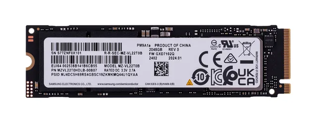 SSD Samsung PM9A1a 2TB Nvme PCIe 4.0 M.2 (22x80) MZVL22T0HDLB-00B07