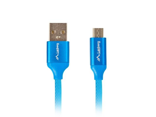 Lanberg CA-USBM-20CU-0010-BL USB cable USB 2.0 1 m Micro-USB A USB A 0.48 Gbit/s Blue