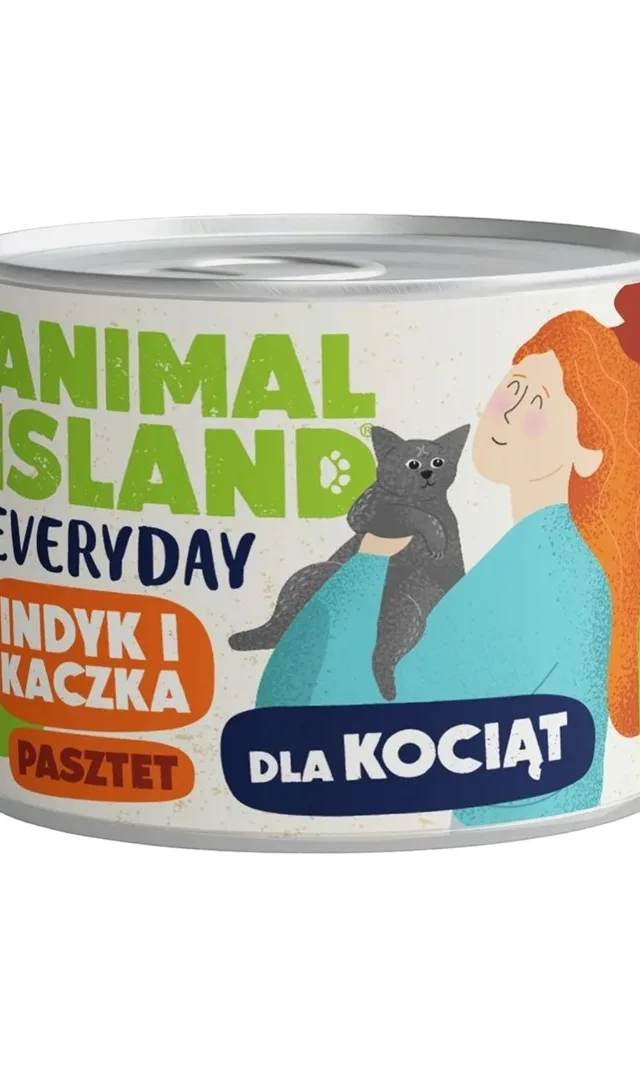 ANIMAL ISLAND Everyday Turkey And Duck For Kittens - Wet Cat Food - 185g