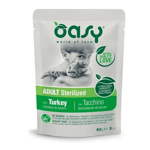 OASY Chunks In Gravy Sterilized Turkey - Wet Cat Food - 85g