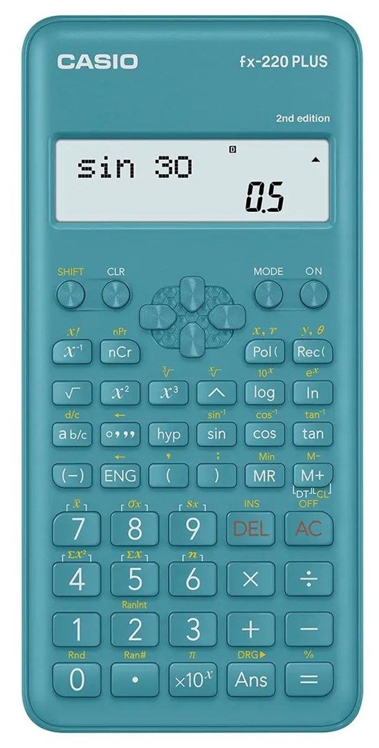 CASIO CALCULATOR SCIENTIFIC FX-220PLUS-2 BLUE 12 DIGIT DISPLAY