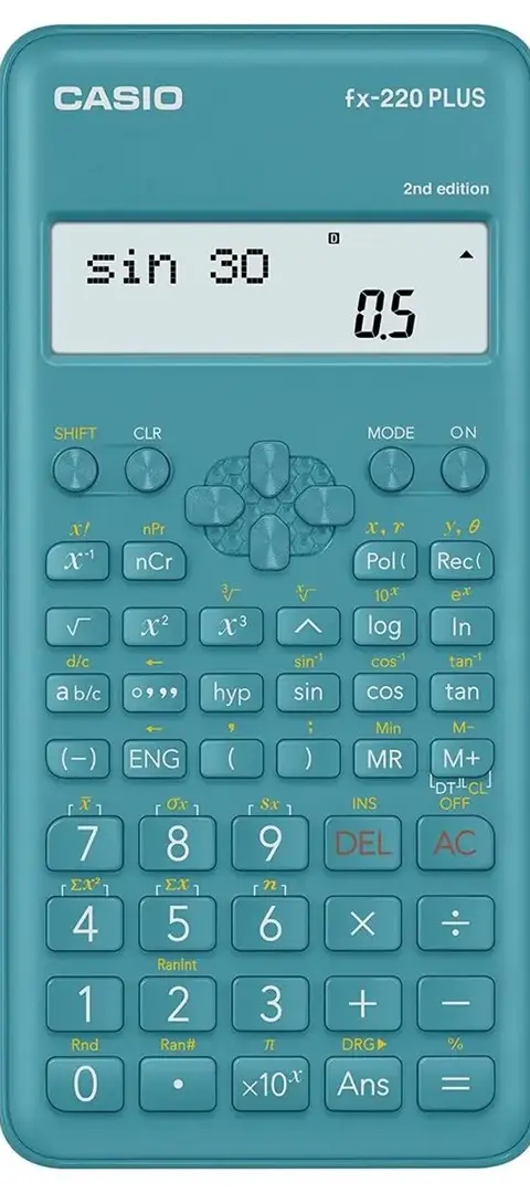 CASIO CALCULATOR SCIENTIFIC FX-220PLUS-2 BLUE 12 DIGIT DISPLAY
