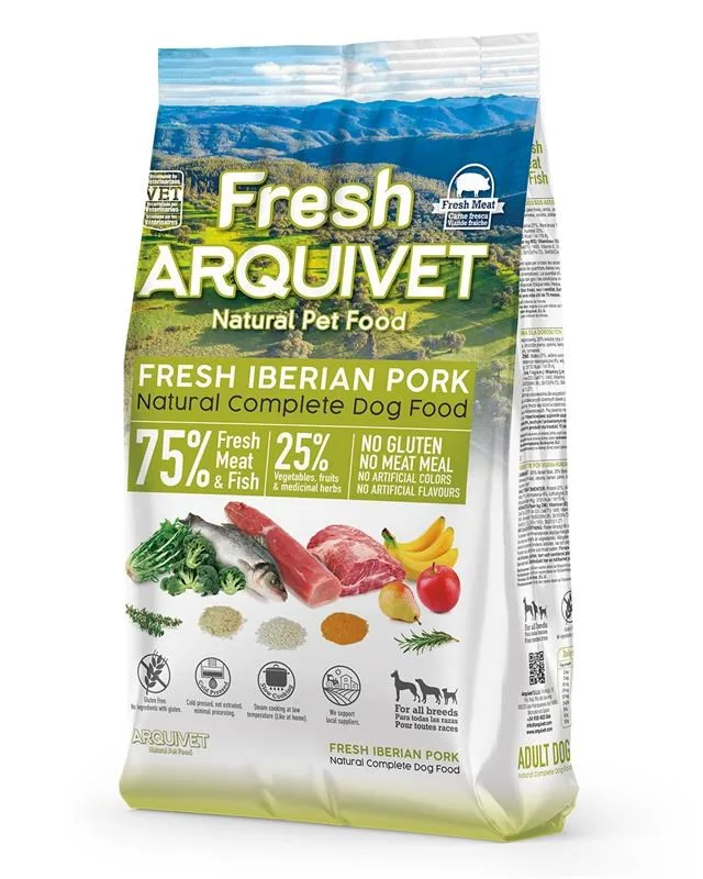 ARQUIVET Fresh Iberian Pork And Fish - Semi-Moist Dog Food - 10kg