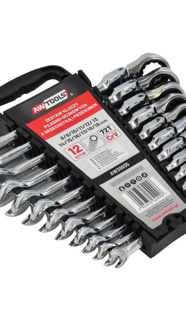 Wrench Set Double-Ended With Ratchet Joint 12p