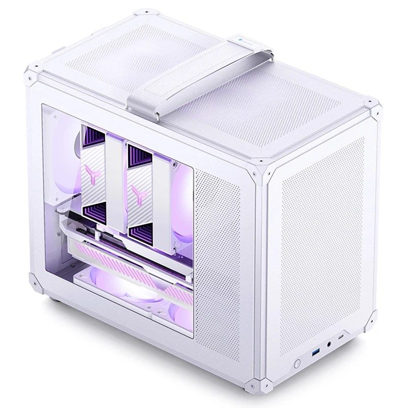 PC Case Jonsbo C6 MAX Mini Micro-ATX Tempered Glass - White