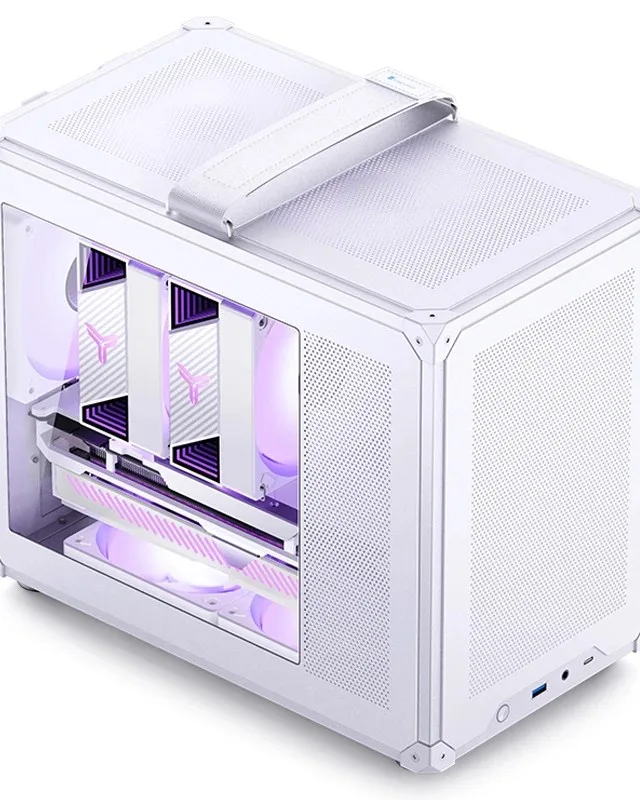 PC Case Jonsbo C6 MAX Mini Micro-ATX Tempered Glass - White