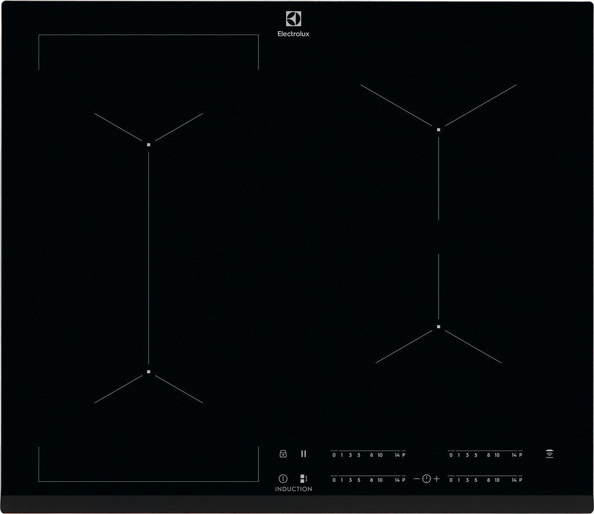 Electrolux EIV634 Black Built-in 60 cm Zone induction hob 4 zone(s)