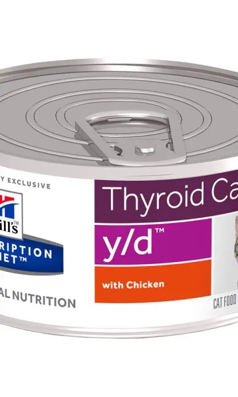 HILL'S PRESCRIPTION DIET Thyroid Care Feline Y/D Wet Cat Food Chicken 156 G