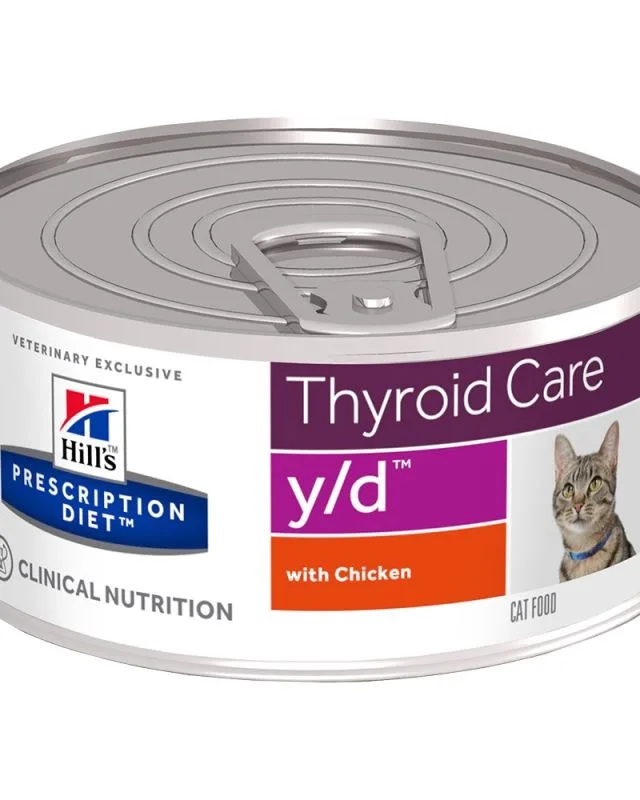 HILL'S PRESCRIPTION DIET Thyroid Care Feline Y/D Wet Cat Food Chicken 156 G