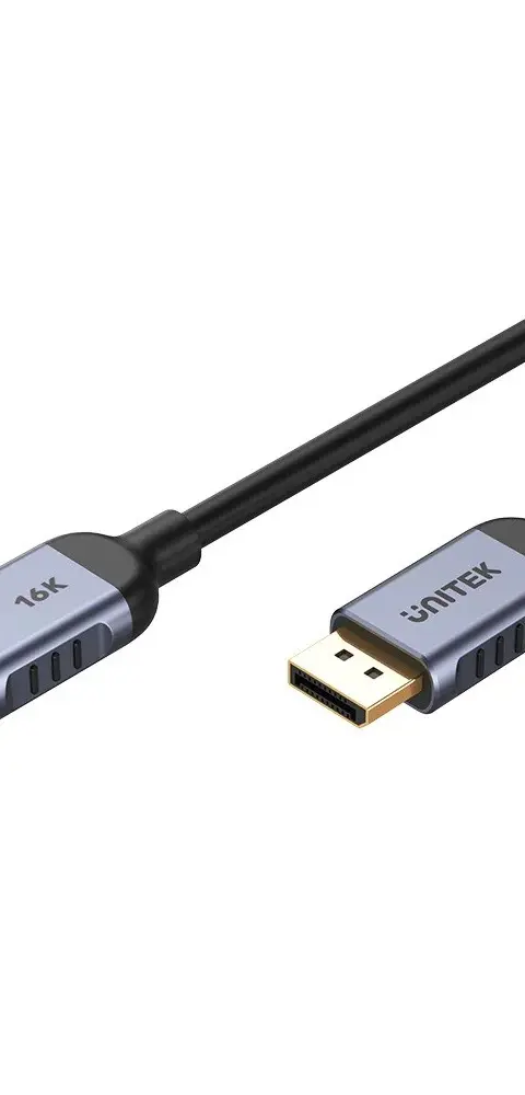 UNITEK C1626GY01-1M DisplayPort cable Black, Grey