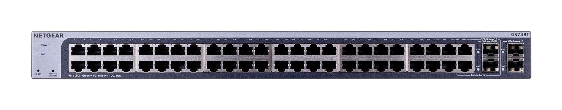 NETGEAR GS748Tv6 Managed L2/L3/L4 Gigabit Ethernet (10/100/1000) Black, Grey