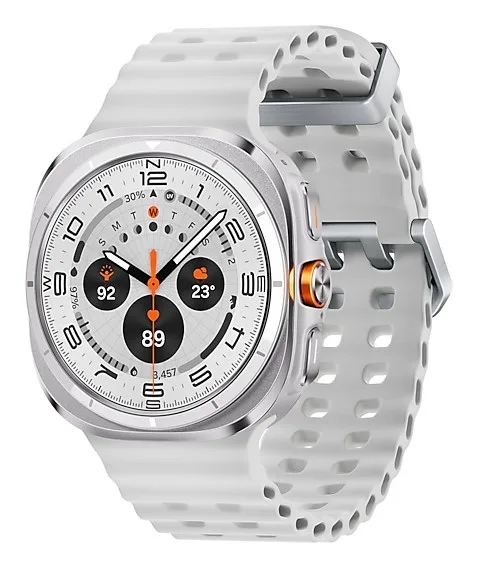 Samsung Galaxy Watch Ultra 3.81 cm (1.5") AMOLED 47 mm Digital 480 x 480 pixels Touchscreen 4G Titanium, White Wi-Fi GPS (satellite)