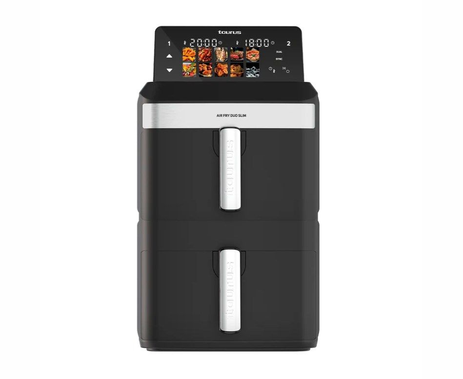 Taurus Air Duo Slim Oil-Free Fryer With Two Baskets