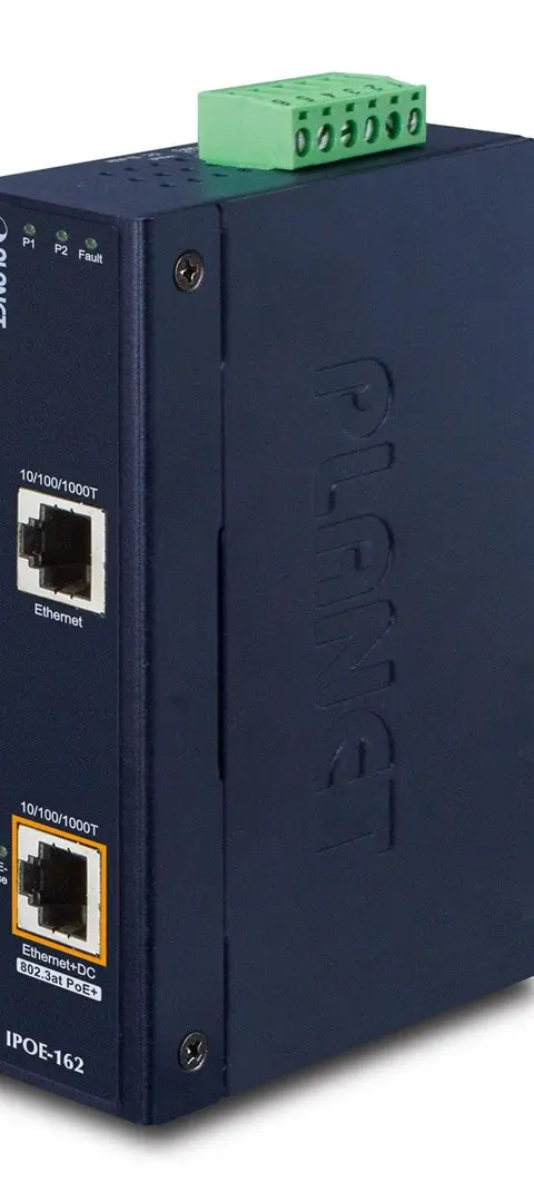 PLANET IPOE-162 network switch Gigabit Ethernet (10/100/1000) Power over Ethernet (PoE) Black