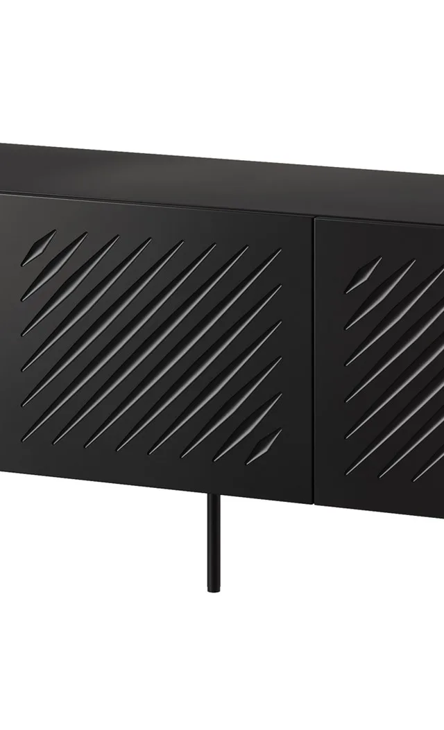 RTV Cabinet SIENA 150.5x40x60 Black Matt