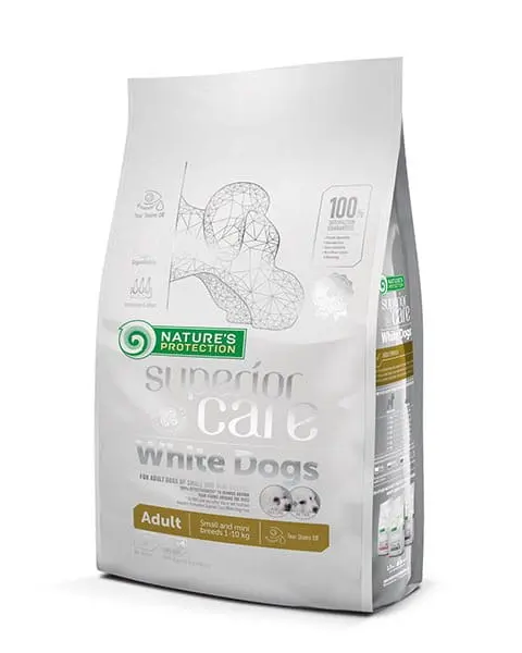 NATURE'S PROTECTION Superior Care White Dogs Grain Free Adult Small Lamb - Dry Dog Food - 1.5 Kg
