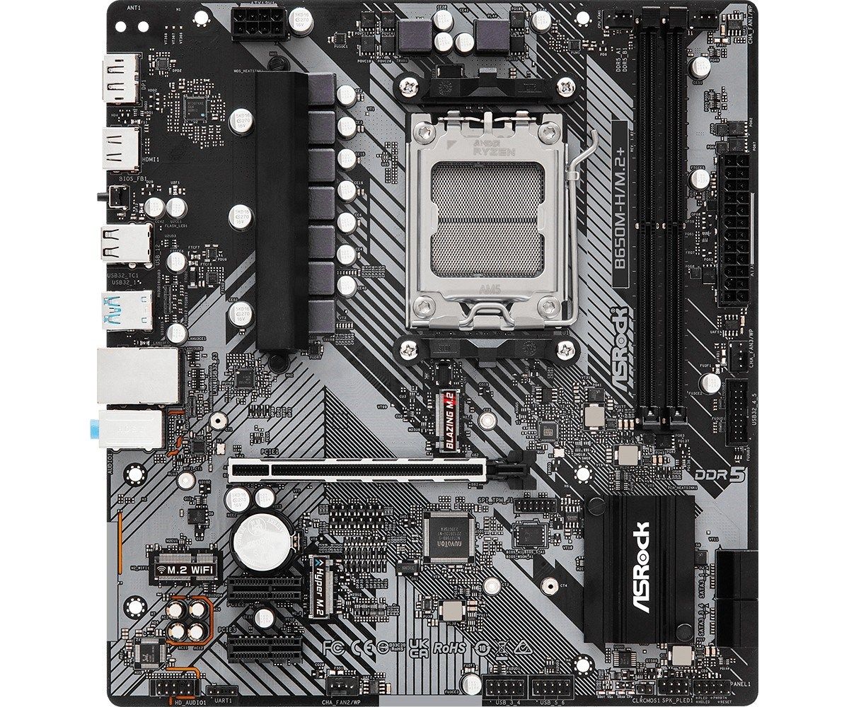 Asrock B650M-H/M.2+ AMD B650 Socket AM5 micro ATX