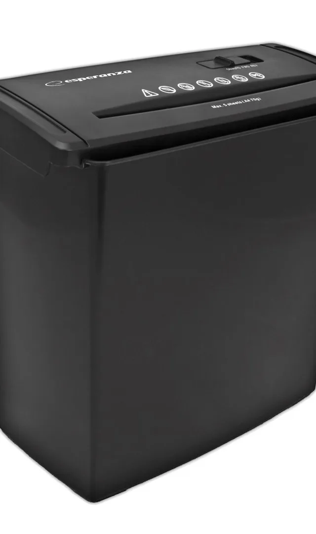 Esperanza EN101 Paper Shredder Strip Shredding 22 Cm Black