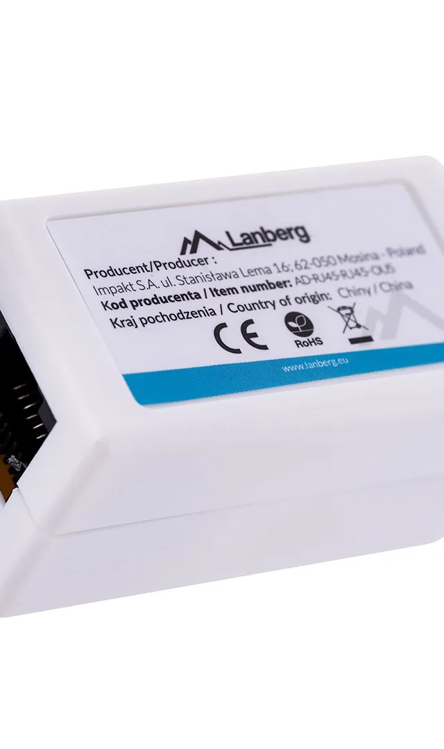 Lanberg AD-RJ45-RJ45-OU5 cable gender changer RJ-45 White
