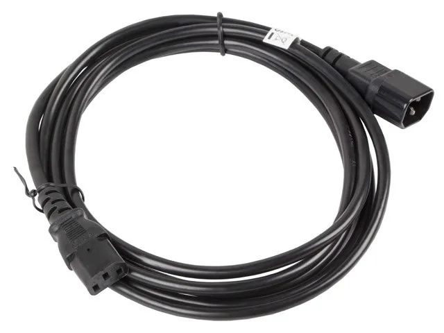 Lanberg CA-C13E-11CC-0030-BK power cable Black 3 m C13 coupler C14 coupler