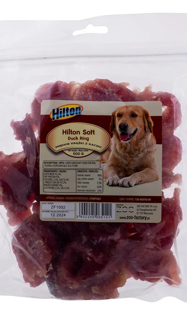 HILTON Soft Duck Rings - Dog Treat - 500 G