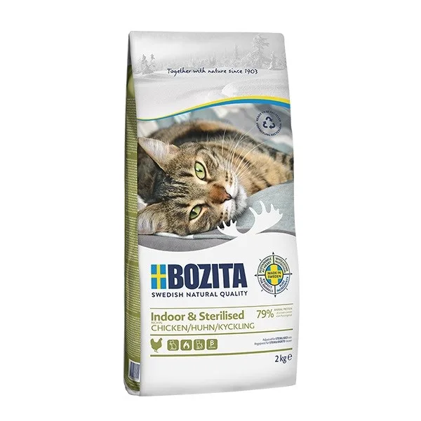 BOZITA Indoor Sterilised Chicken - Dry Cat Food - 10kg
