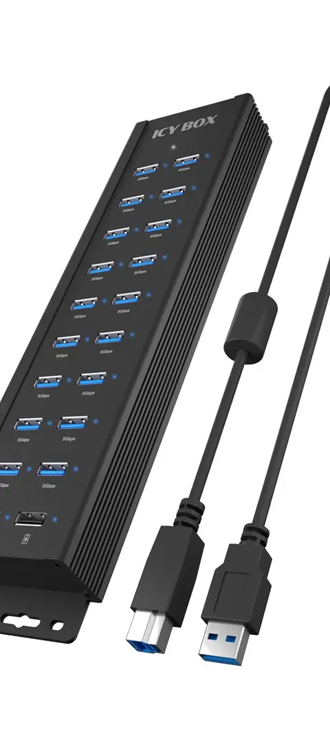 ICY BOX IB-HUB1720-U3 Black