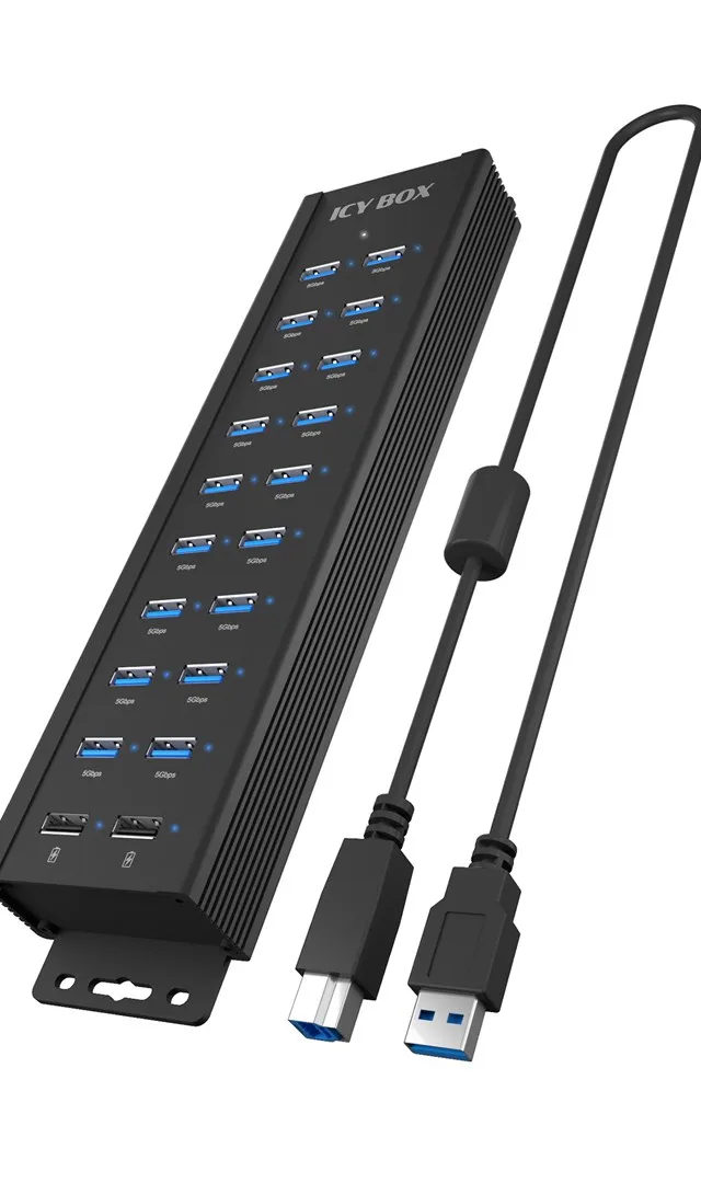 ICY BOX IB-HUB1720-U3 Black